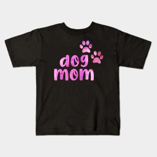 dog mom cute watercolour paws dog paw Kids T-Shirt